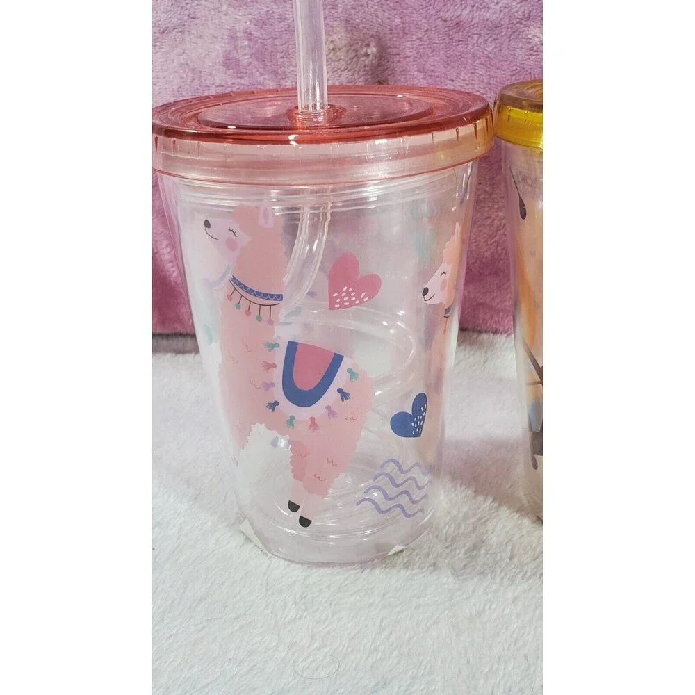 Far East Brokers And Consultants BPA Free Reusable Bee Mine Llama Tumbler Combo